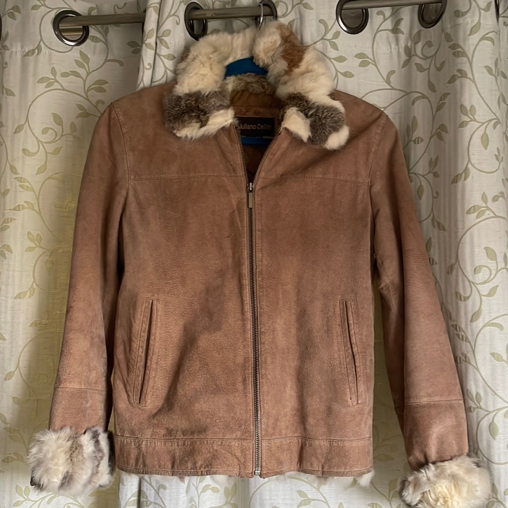 Juliano Cellini Leather Jacket Size Small